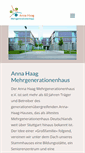 Mobile Screenshot of annahaaghaus.de